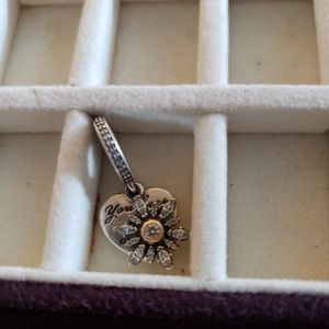 Pandora Jewelry - Pandora Two-Tone Snowflake Heart Charm Pandora Jewelry - Pandora Two-Tone Snowflake Heart Charm
